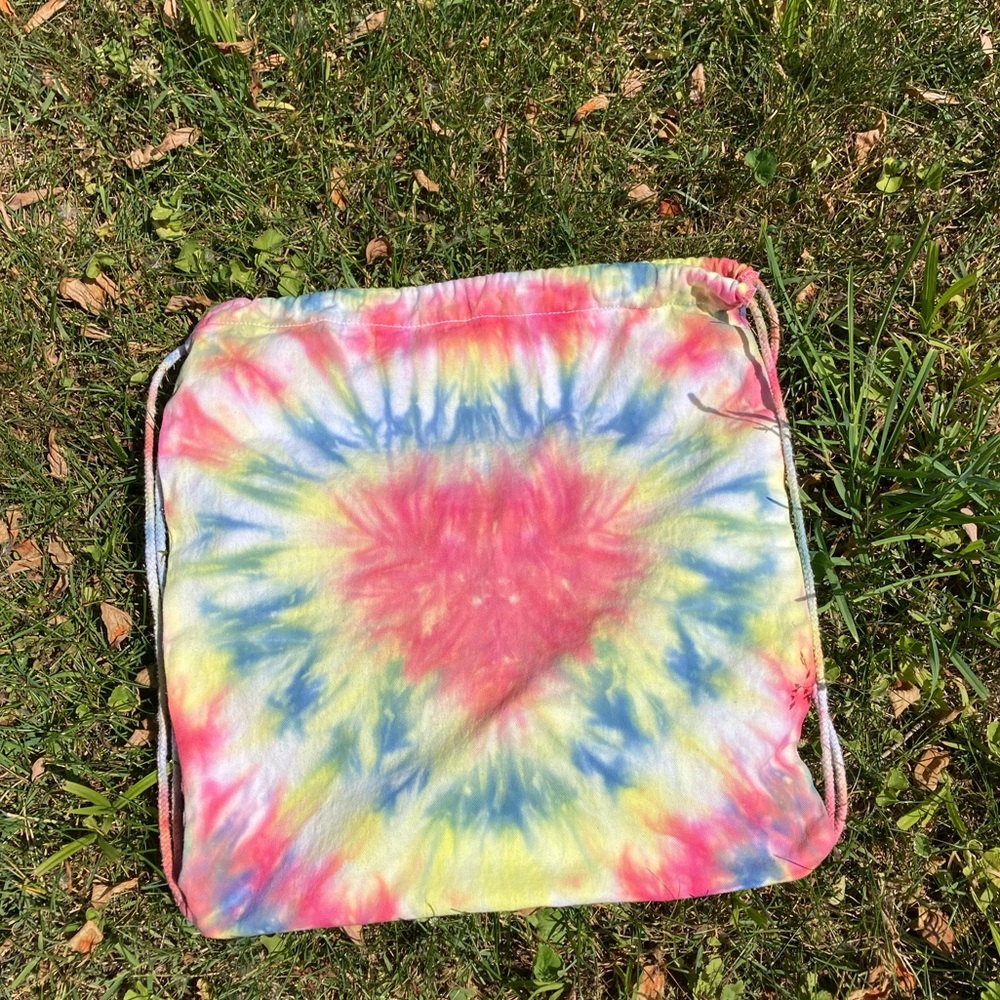 NWOT Custom Tie Dye Draw String Bag.
